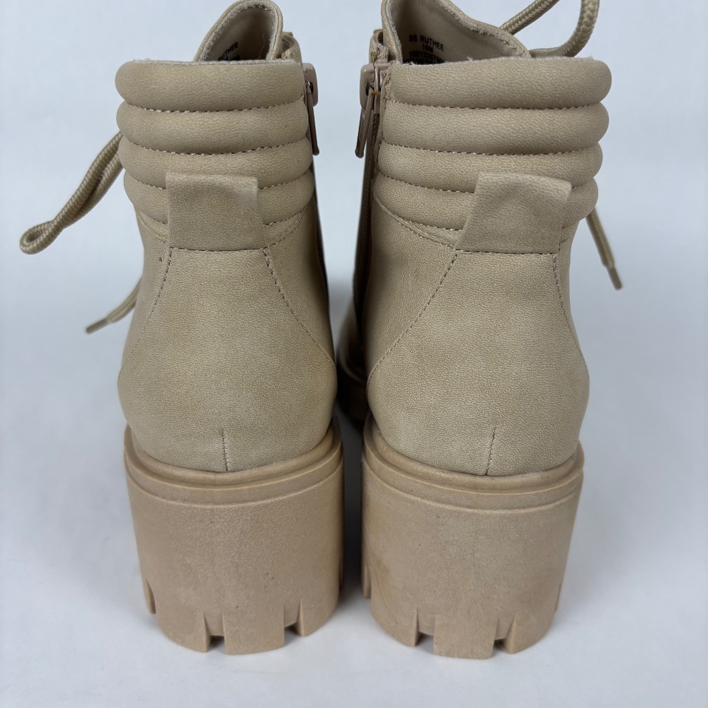 Sun Stone, Rutheep Faux Leather, Round Toe, Low Ankle Lug Bootie Women’s 10 - Picture 7 of 10
